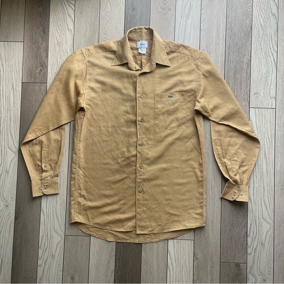 Lacoste Men's Camel Button Down Shirt - Picture 1 of 5